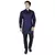 Blue Cotton Plain Men Kurta