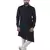 Black Cotton Plain Men Kurta