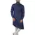 Blue Cotton Plain Men Kurta