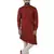 Red Cotton Plain Men Kurta
