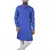 Blue Cotton Plain Men Kurta