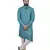 Green Cotton Plain Men Kurta