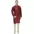 Maroon Dupion Silk Plain Men Kurta Pajama