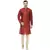 Red Dupion Silk Plain Men Kurta Pajama
