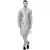 Grey Dupion Silk Plain Men Kurta Pajama