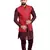 Red Dupion Silk Printed Nehru Style Jacket