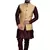 Gold Dupion Silk Printed Nehru Style Jacket