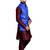 Blue Jute Printed Nehru Style Jacket