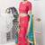 Dark-pink lace art silk semi stitched lehenga with dupatta