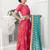 Dark-pink lace art silk semi stitched lehenga with dupatta