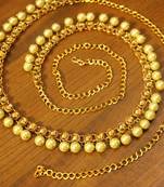 Yellow Polki Pearl Yellow Gold Waist Belt
