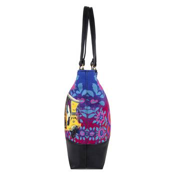 Shekhawati Auto Rickshaw Canvas and Faux Leather Tote Bag 2