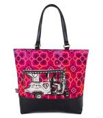 Silver Auto Rickshaw Canvas and Faux Leather Tote Bag
