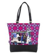 Blue Silver Taxi Tote Bag