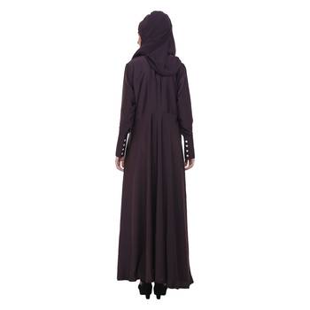 Purple Nida Large Flare With Lace Work Abaya 4