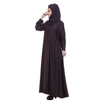 Purple Nida A Shaped Side Button Style Formal Abaya 3
