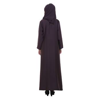 Purple Nida A Shaped Side Button Style Formal Abaya 4