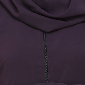 Purple Nida Double Layer Desginer Zipper Front Open Abaya 6