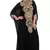 Black Georgette Embroidered Stitched Islamic Kaftans