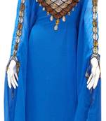 Royal Blue Georgette Embroidered Stitched Islamic Kaftans