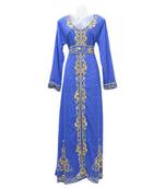 Royal Blue Georgette Embroidered Stitched Islamic Kaftans