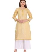 Ada Fawn Cotton Chikankari Kurti
