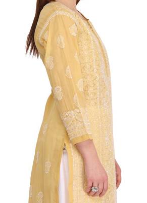 Ada Fawn Cotton Chikankari Kurti 3