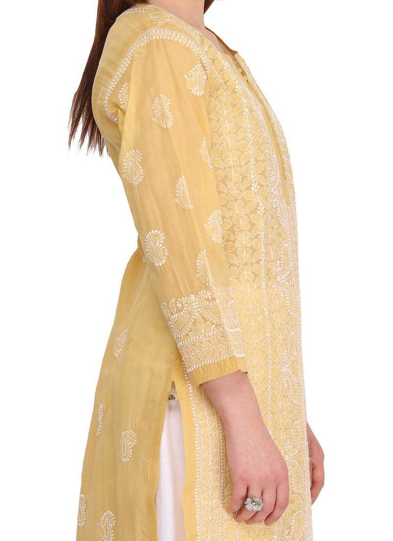 Ada Fawn Cotton Chikankari Kurti