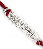 Charming Crystal Stone Studded Bracelet Style Rakhi