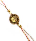 Copper Shade Ad Studded Charming Rakhi