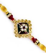 Beautiful Meenakari Base Ad Studded Rakhi