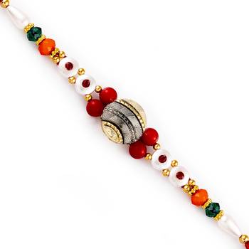 Beautiful Multicolor Round Beads Rakhi 1
