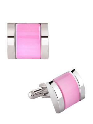 Pink crystal Cufflink 1