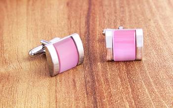 Pink crystal Cufflink 4