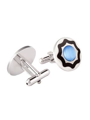 Blue crystal Cufflink 3