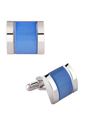 Blue crystal Cufflink 1