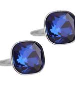 Blue cubic zirconia Cufflink