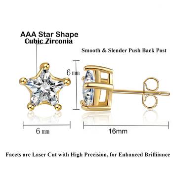 Gold cubic zirconia studs 2