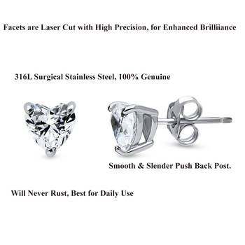 Silver cubic zirconia studs 2