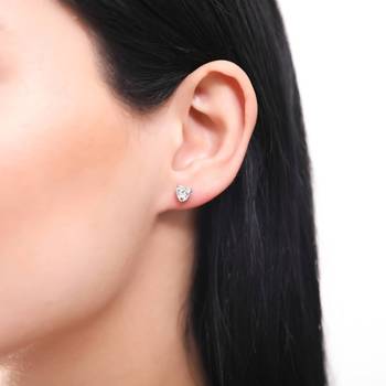 Silver cubic zirconia studs 4