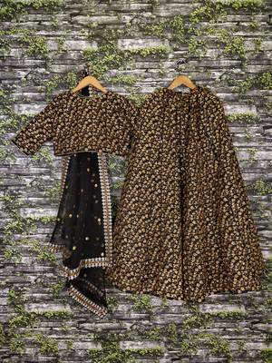 Black Reception Lehenga Choli for Women 3