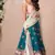 Turquoise Embroidered Art Silk Semi Stitched Lehenga