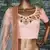 Turquoise Embroidered Art Silk Semi Stitched Lehenga