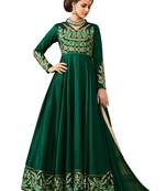 Green Embroidered Silk Salwar With Dupatta
