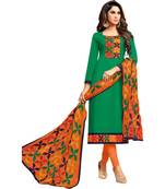 Green phulkari cotton salwar