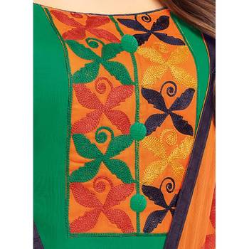 Green phulkari cotton salwar 10