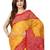 Multicolor printed poly cotton saree with blouse