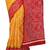 Multicolor printed poly cotton saree with blouse