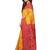 Multicolor printed poly cotton saree with blouse