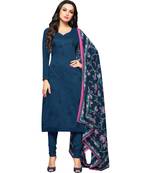 Blue digital print cambric salwar